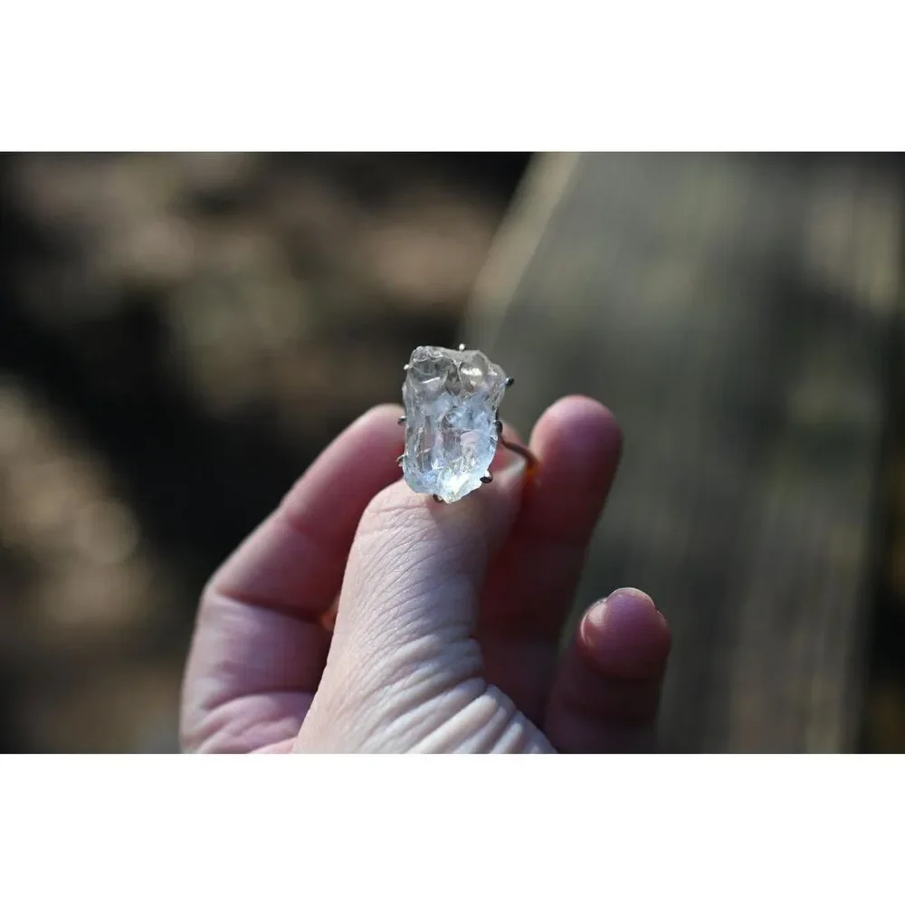 23x16x11mm or 24 carat Raw Lake County Diamond Ring